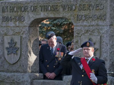 Remembrance Day Canada Lest We Forget Sgt at Arms Sean Broderick of the 